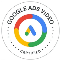 Certificado Google Ads Video, evidenciando a especialização em criação e gerenciamento de campanhas publicitárias em vídeo.